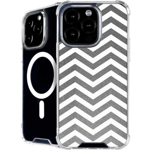 Silver Chevron iPhone 16 Pro MagSafe Case
